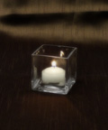 Votive Cube w/candle